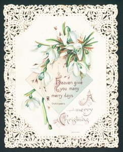 Perce-neige, carte de Noël - English School