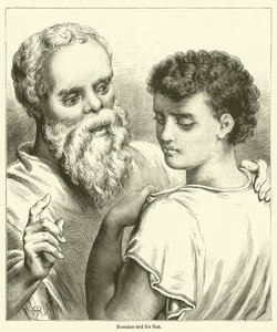 Socrate et son fils (gravure)