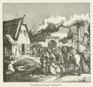 Soldats ravageant la Poméranie - English School