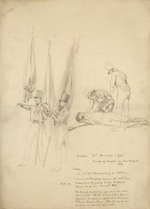 Soldats de Waterloo (crayon sur papier) - English School