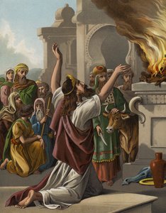 La prière de Salomon à la dédicace du temple - English School