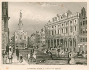 Somerset House et St Mary-le-Strand, The Strand, Londres - English School