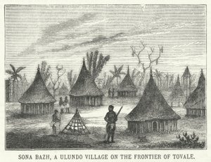 Sona Bazh, un Village Ulundo à la Frontière de Tovale (gravure) - English School