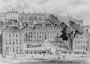 Façade sud de Leicester House, c.1720 - English School