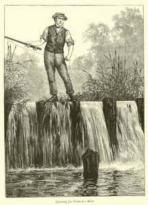 Pêche à la truite à un barrage
