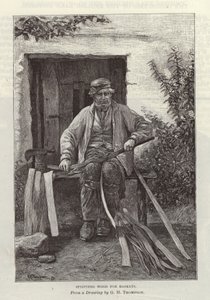Fendre du bois pour les paniers - English School