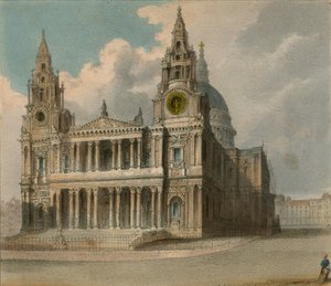 Vues protéennes de Spooner : Cathédrale Saint-Paul, montrant les stands des compagnies de la ville et l
