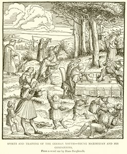 Sports et entraînement de la jeunesse allemande. Jeune Maximilien et ses compagnons - English School