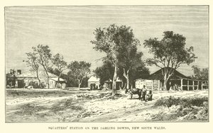 Station de squatteurs sur les Darling Downs, Nouvelle-Galles du Sud - English School