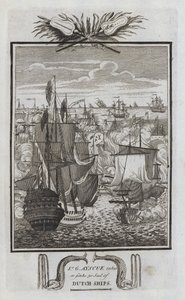 Sr G Ayscue prend ou coule 30 navires hollandais - English School