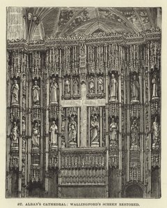 Cathédrale de St Albans, écran de Wallingford restauré - English School