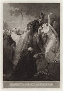 Saint Augustin devant Ethelbert - English School