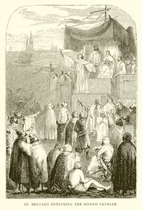 Saint Bernard prêchant la deuxième croisade - English School