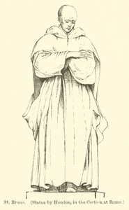 Saint Bruno, statue de Houdon, dans la Chartreuse à Rome - English School