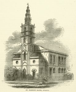 St Clement Danes, Strand (gravure) - English School