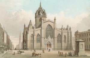 Cathédrale Saint-Gilles et High Street - Édimbourg - English School