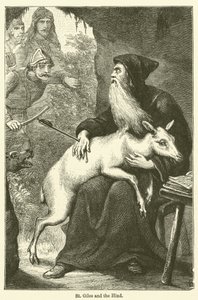 St Giles et la biche (gravure)