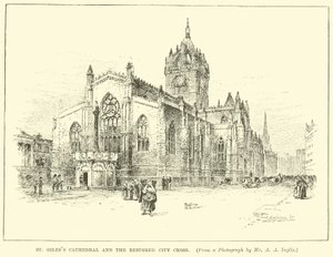 Cathédrale Saint-Gilles et la Croix de la Ville restaurée