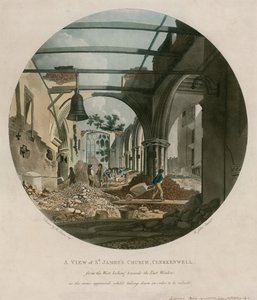 Église Saint-Jacques, Clerkenwell, en cours de démolition - English School