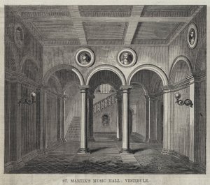 Vestibule de la Salle de Musique de Saint-Martin (gravure)