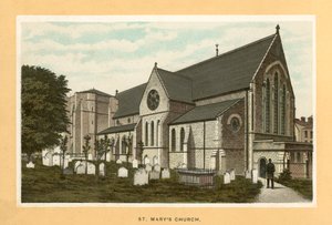 Église St Mary (lithographie couleur)