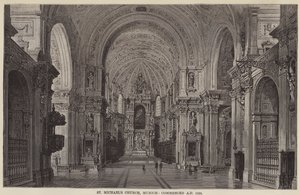 Église Saint-Michel, Munich, commencée en 1538 (gravure) - English School