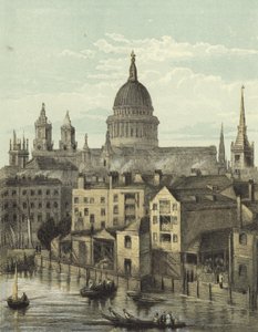 Cathédrale Saint-Paul, vue de la façade sud depuis le pont de Southwark - English School