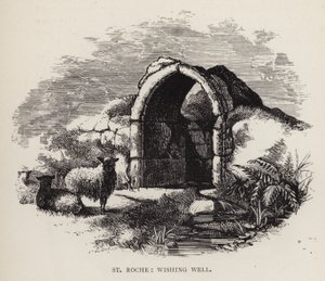 Saint Roch, puits à souhaits (gravure) - English School