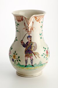 Cruche Staffordshire décorée d