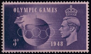 Timbre commémorant les Jeux olympiques de Londres de 1948 - English School