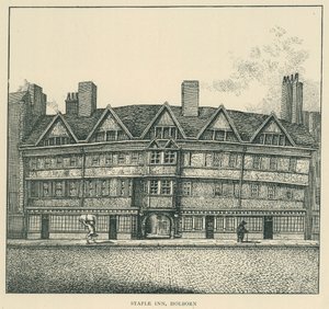 Staple Inn, Holborn (lithographie) - English School