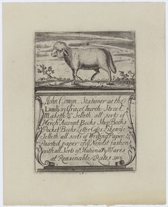 Papetier, John Comyn, carte de visite