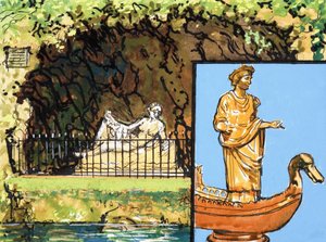 Statue près d