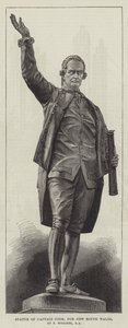 Statue du capitaine Cook, pour la Nouvelle-Galles du Sud, par T Woolner, RA (gravure) - English School