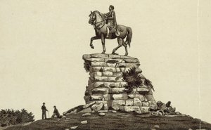 Statue de George III, Windsor (lithographie) - English School