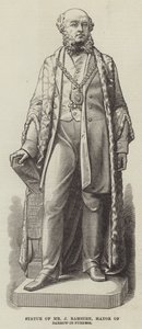 Statue de M. J Ramsden, maire de Barrow-in-Furness (gravure) - English School
