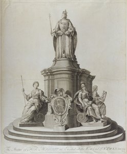 Statue de la Reine Anne (1665-1714), publiée en 1713 - English School