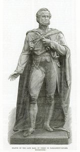 Statue du défunt comte de Derby à Parliament Square, Westminster - English School