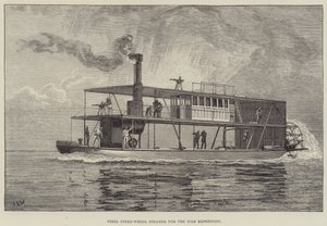 Bateau à vapeur à roue arrière pour l