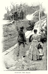 Arrêt du train (gravure) - English School