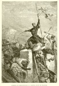Prise de Constantinople par Baudouin, comte de Flandre - English School