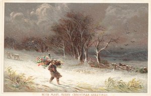 Temps orageux, carte de Noël