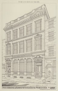 Banque de Stourbridge et Kidderminster, Worcester (gravure) - English School