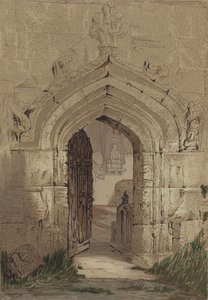 Église de Stratford (lithographie couleur) - English School