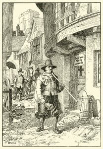 Scène de rue pendant la Grande Peste - English School
