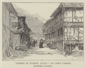 Rue à Yumoto, Japon (gravure) - English School
