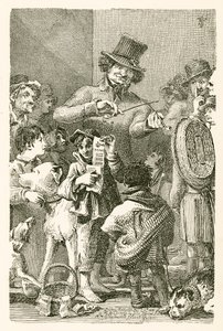 Musicien de rue, qui imite les notes des oiseaux communs anglais - English School