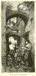 Scène de rue dans les Abruzzes - English School