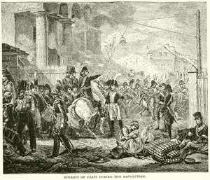 Rues de Paris pendant la Révolution (gravure) - English School