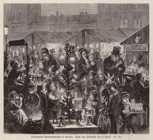 Marché de Noël Striezelmarkt, Dresde, Allemagne - English School